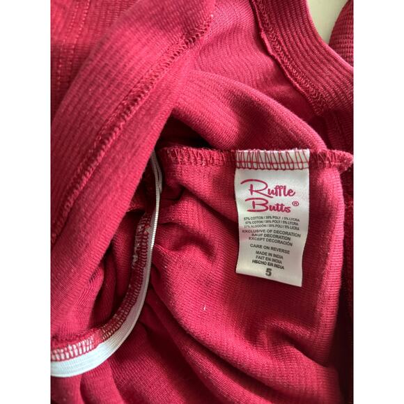 RuffleButts Burgundy Twirl Dress Size 5 VGUC - Picture 4 of 4